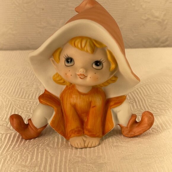 Vintage Homco Taiwan Pixie or Elf Figurines, Set/Lot of 3 (Max Size 4x4x2) - Picture 2 of 10